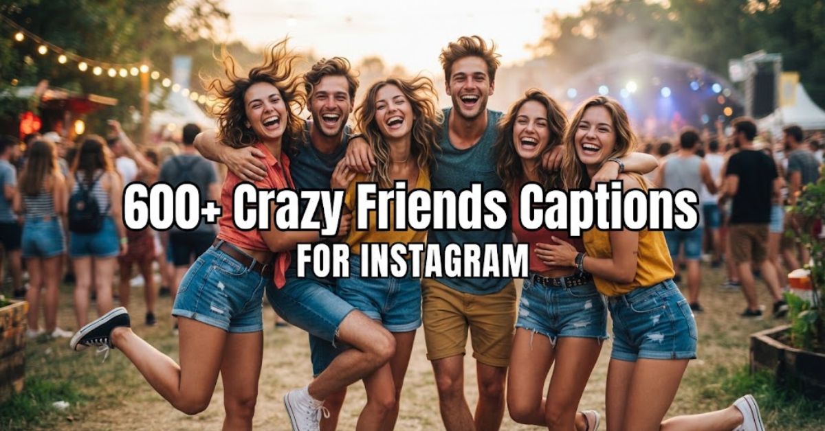 600+ Crazy Friends Captions for Instagram