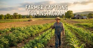 Farmer captions for Instagram