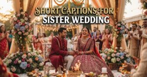 Short Captions For Sister Wedding
