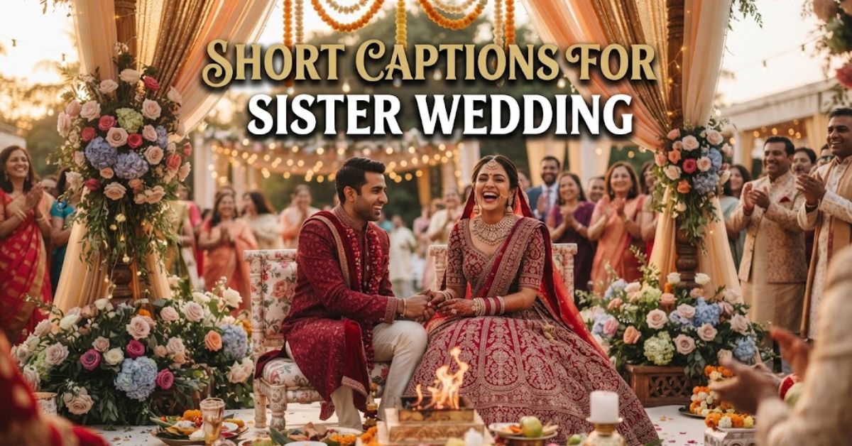 Short Captions For Sister Wedding